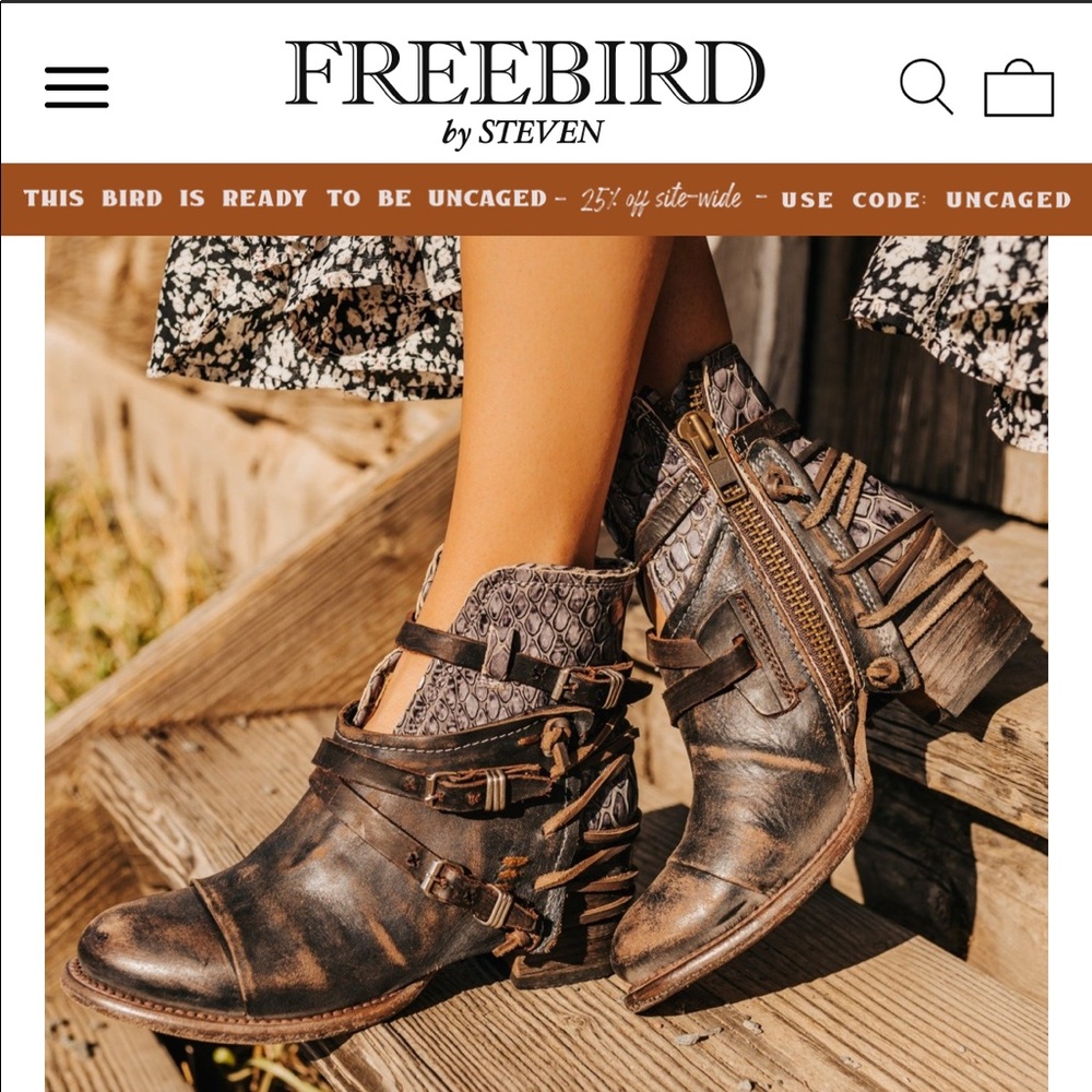 Freebird hand crafted leather booties